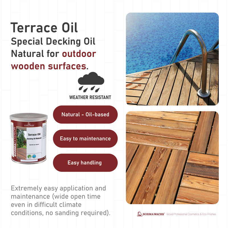 Borma Wachs Terrace Oil - Decking Oil Λάδι για Βεράντες & Ντεκ Άχρωμο
