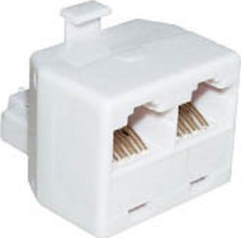 Αντάπτορας Ethernet Πλαστικός Λευκός (1 Αρσενικό σε 2 Θηλυκά) 8P8C