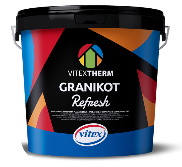 Granikot Refresh ΝΑΝΟ-Ακρυλικό Χρώμα για Ανανέωση επιφανειών εξωτερικής θερμομόνωσης