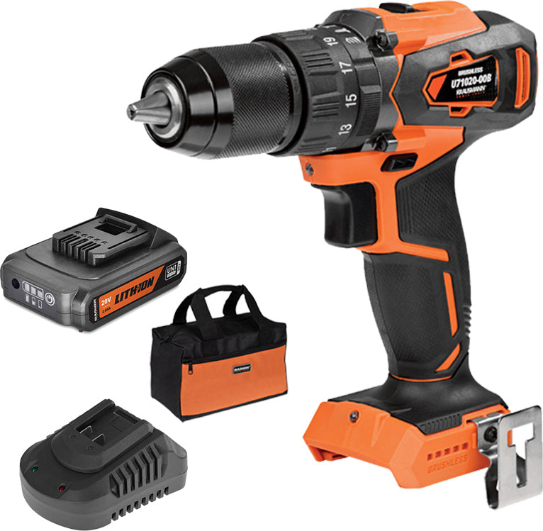 Krausmann U71020-12SΒ Κρουστικό Δραπανοκατσάβιδο Μπαταρίας Brushless 20V 1x2Ah