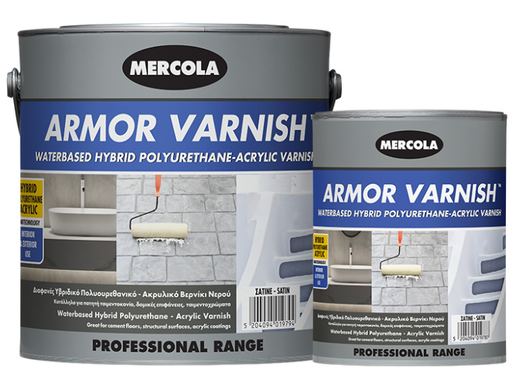Mercola Armor Varnish Υβριδικό Πολυουρεθανικό Βερνίκι Νερού Διάφανο 750ml