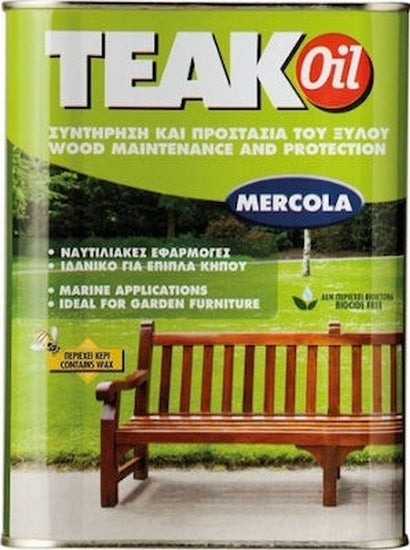 Mercola Teak Oil Προστατευτικό και συντηρητικό λάδι για ξύλα Teak Διάφανο