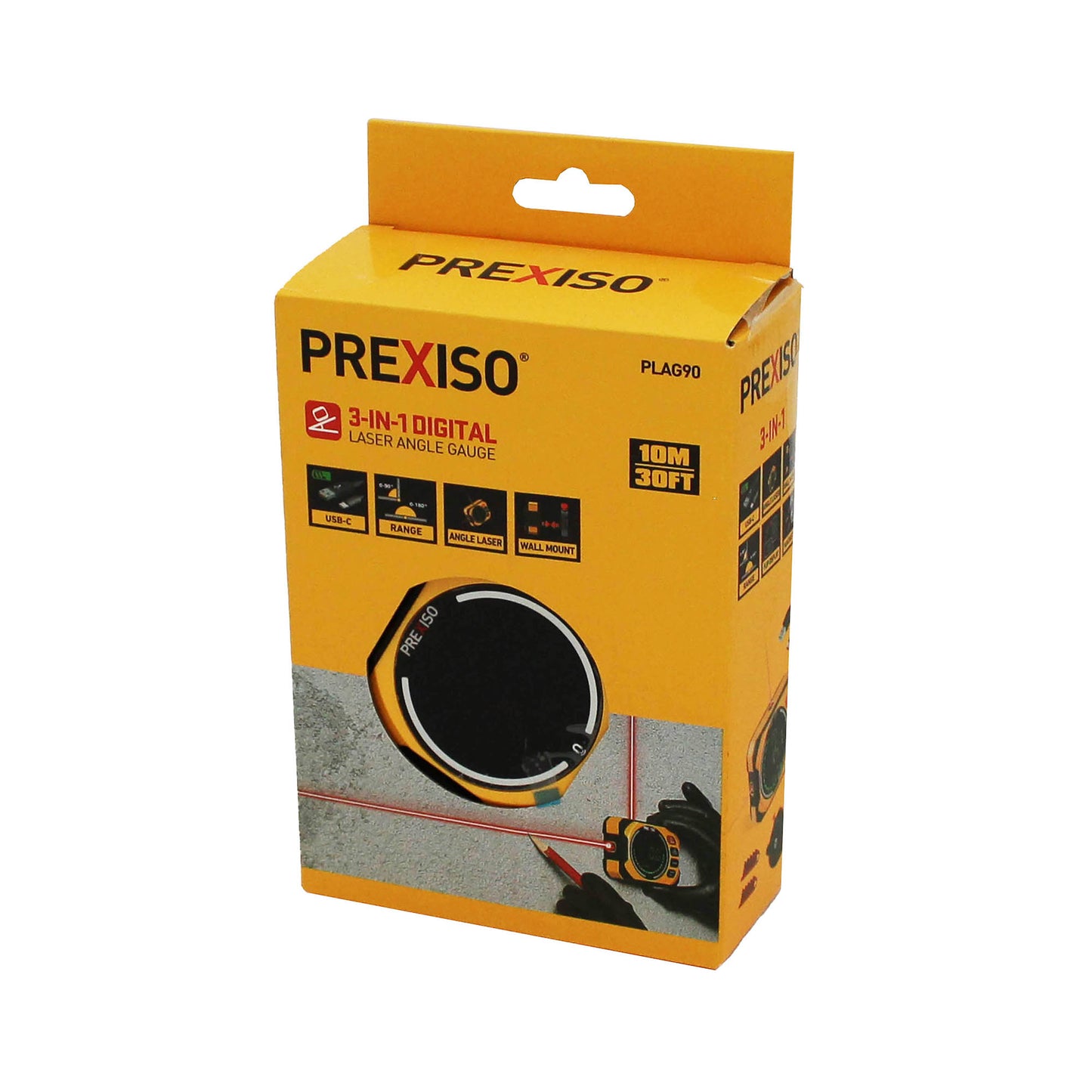 Prexiso PLAG90 Μετρητής Γωνίας Laser Ψηφιακός Επαναφορτιζόμενος 3 σε 1