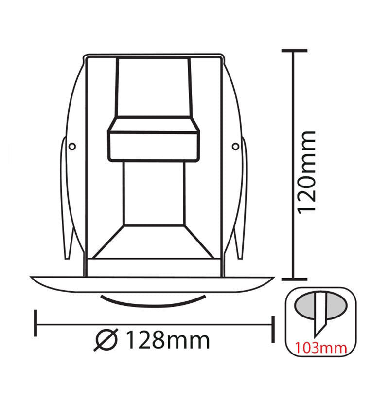 Βάση Σποτ R80 Μεταλλική Λευκή Φ128