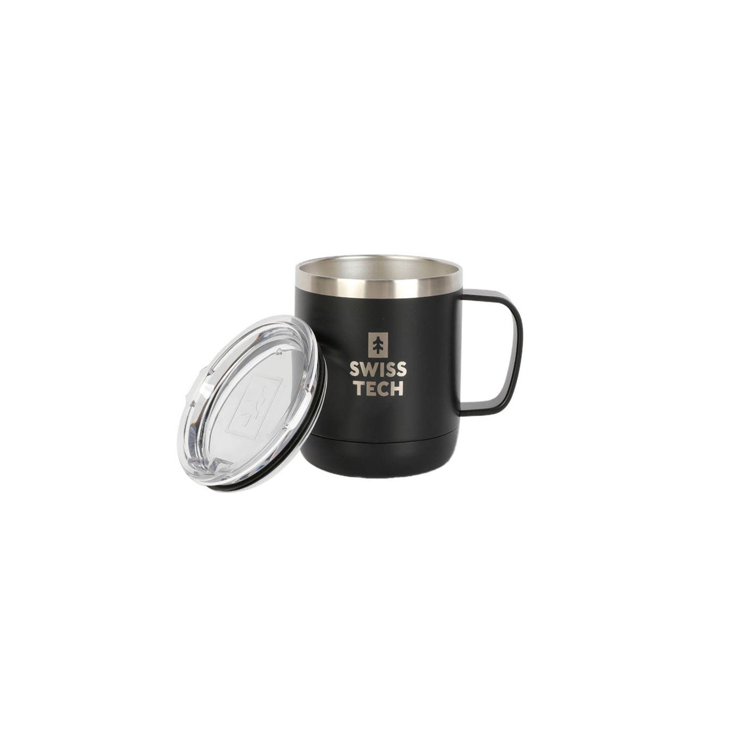 SWISS+TECH ST072003 Θερμός Κούπα με Χερούλι Μαύρο 413ml