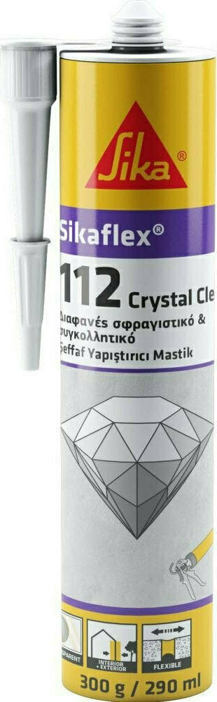 Sika Sikaflex 112 Crystal Clear Διαφανές Σφραγιστικό Συγκολλητικό 290ml