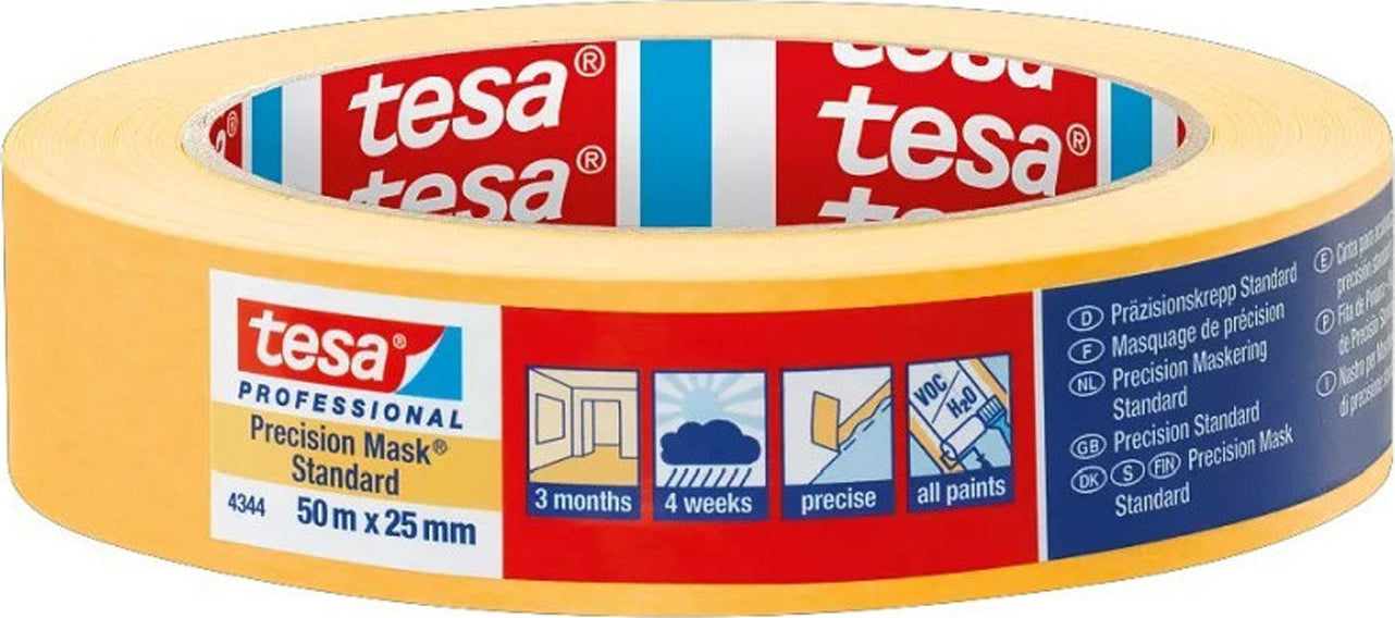 Tesa 4344 Precision Mask Standard Χαρτοταινία Μασκαρίσματος Ακριβείας (Πορτοκαλί) 50m
