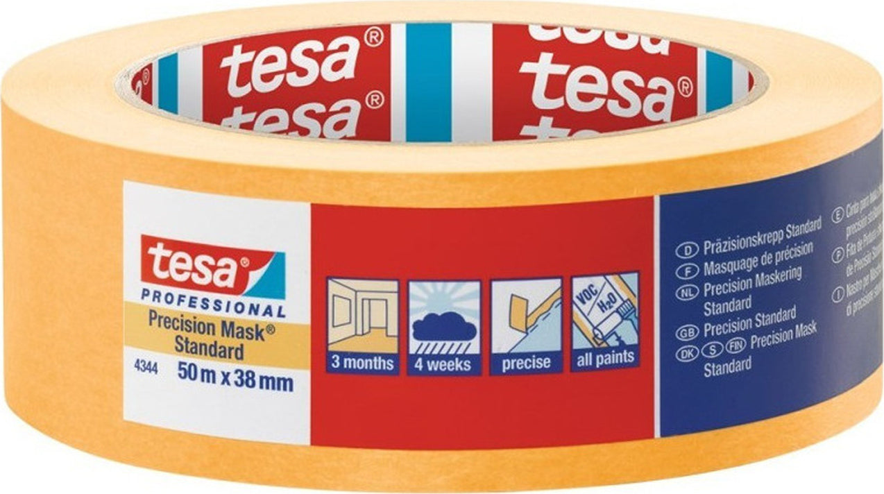 Tesa 4344 Precision Mask Standard Χαρτοταινία Μασκαρίσματος Ακριβείας (Πορτοκαλί) 50m