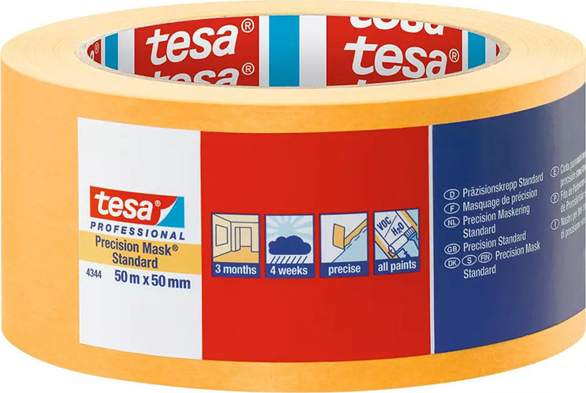 Tesa 4344 Precision Mask Standard Χαρτοταινία Μασκαρίσματος Ακριβείας (Πορτοκαλί) 50m