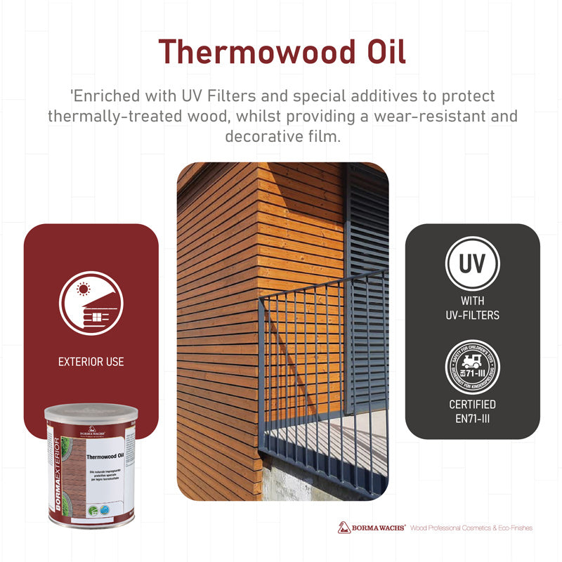 Borma Wachs Thermowood Oil Λάδι για Θερμικά Επεξεργασμένα Ξύλα