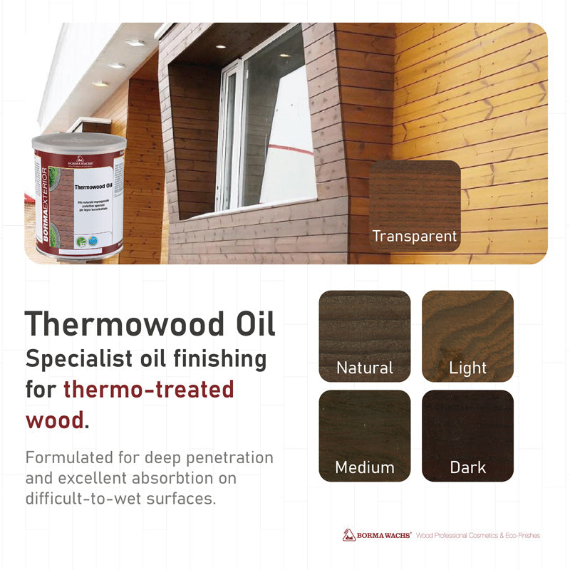 Borma Wachs Thermowood Oil Λάδι για Θερμικά Επεξεργασμένα Ξύλα