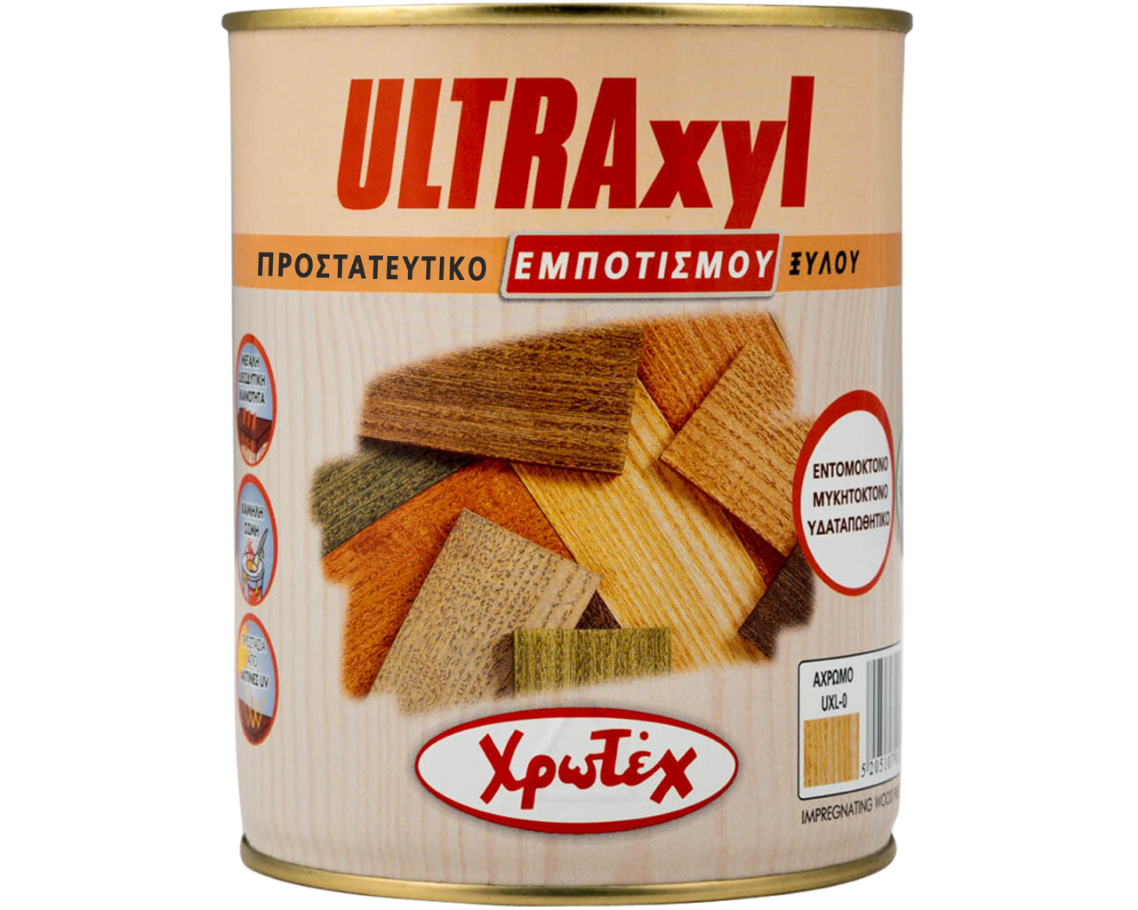 Χρωτέχ Ultraxyl Προστατευτικό Εμποτισμού Ξύλου ΜΑΤ 750ml