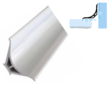 Αρμοκάλυπτρο Προφίλ PVC Κουζίνας Λευκό 30*30mm 250cm