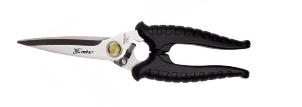MTX 783089 Ψαλίδι Φρούτων-Μετάλλων Inox 200mm με Αντιολισθητική Λαβή