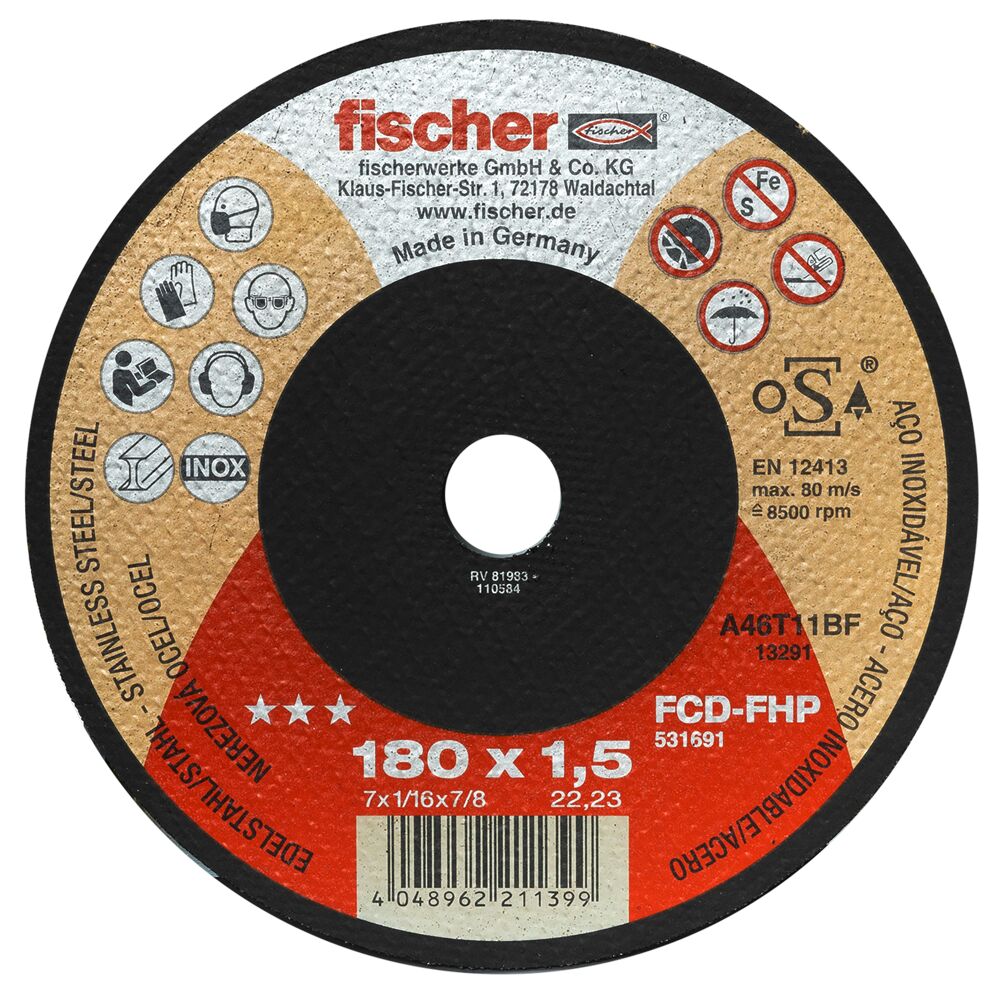 Fischer FCD-FHP Δίσκος Κοπής Μετάλλου Inox