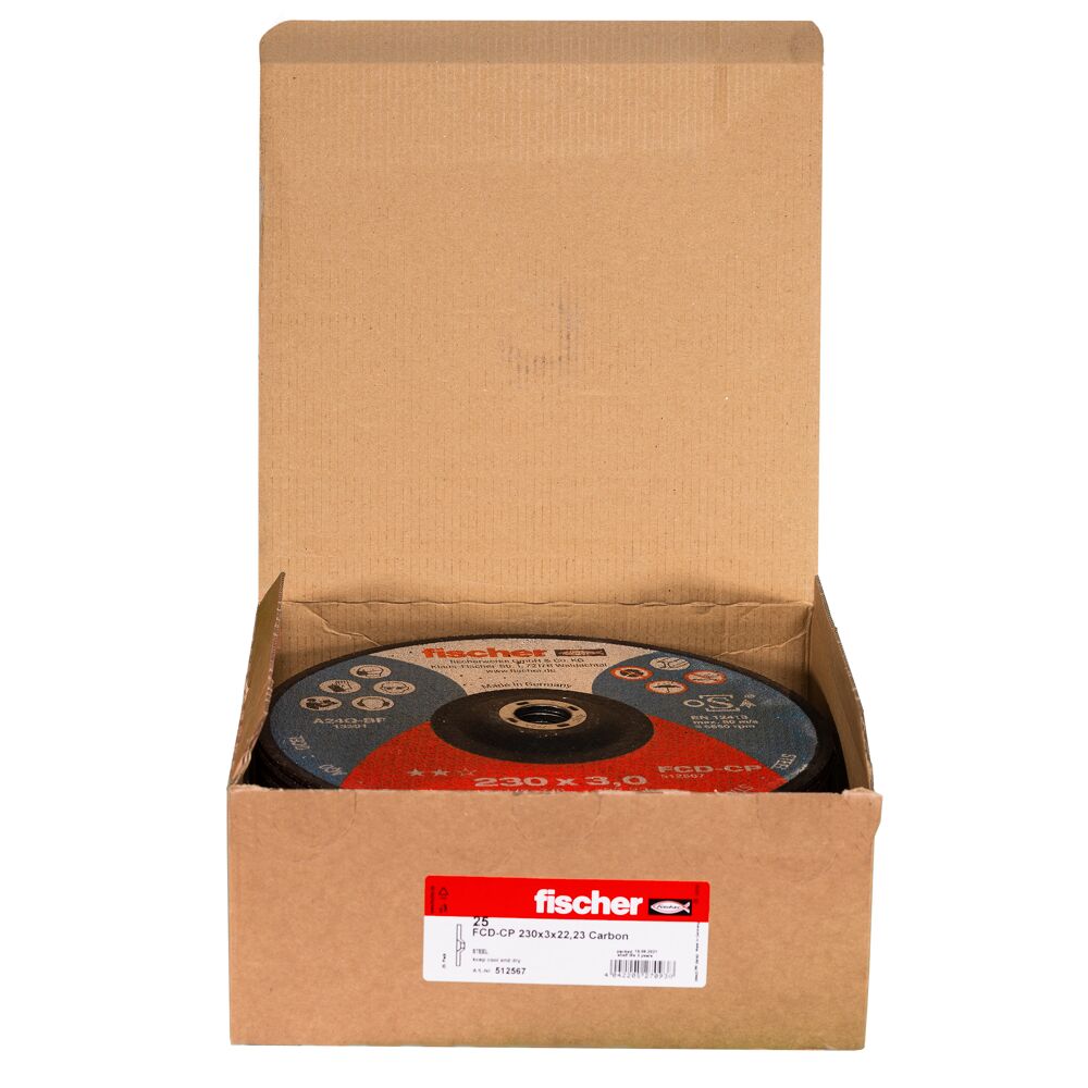 Fischer 512567 FCP-CP Δίσκος Κοπής Μετάλλου με Κούρμπα Φ230x3mm