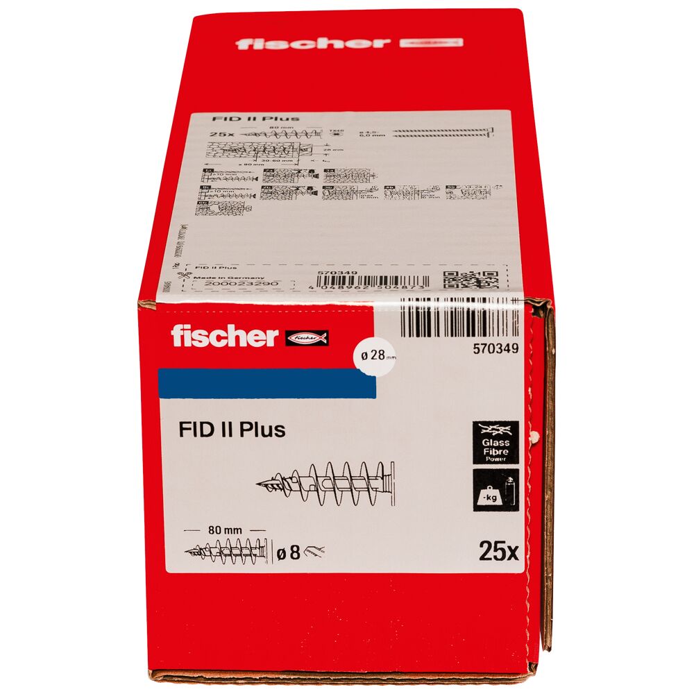 Fischer Fid II Βύσμα Θερμοπρόσοψης Πλαστικό (Torx TX-40) (1 τμχ)