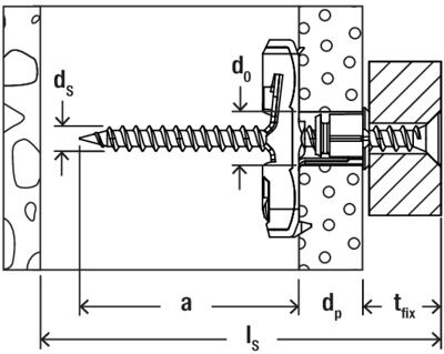 Fischer 537258 DuoTec 10 Βύσμα για Λεπτότοιχα Υλικά Φ10mm