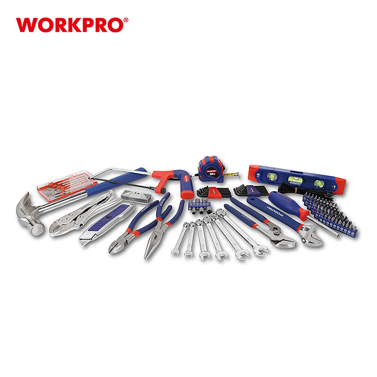 WorkPro WP209010 Σετ Εργαλείων Χειρός 156 Τεμαχίων σε Σακίδιο
