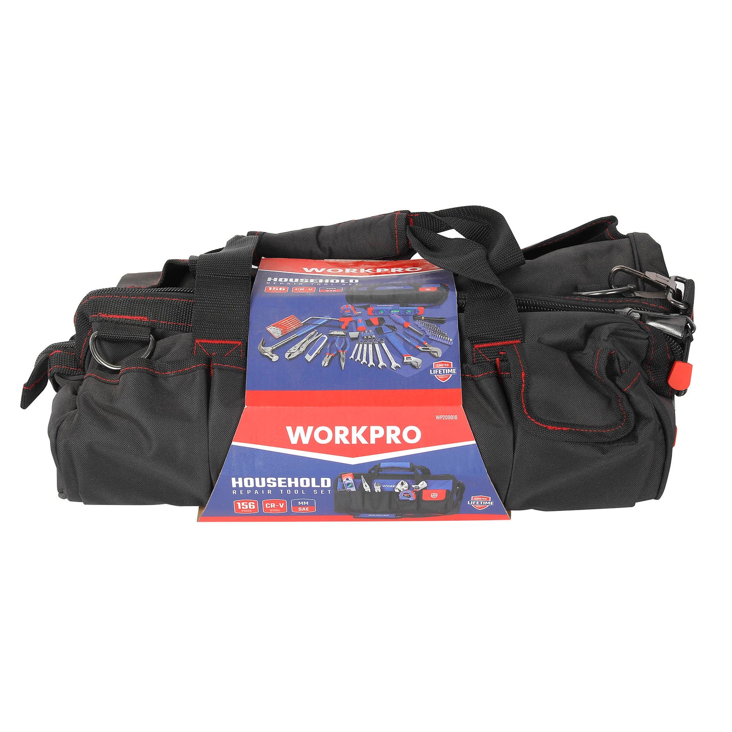 WorkPro WP209010 Σετ Εργαλείων Χειρός 156 Τεμαχίων σε Σακίδιο