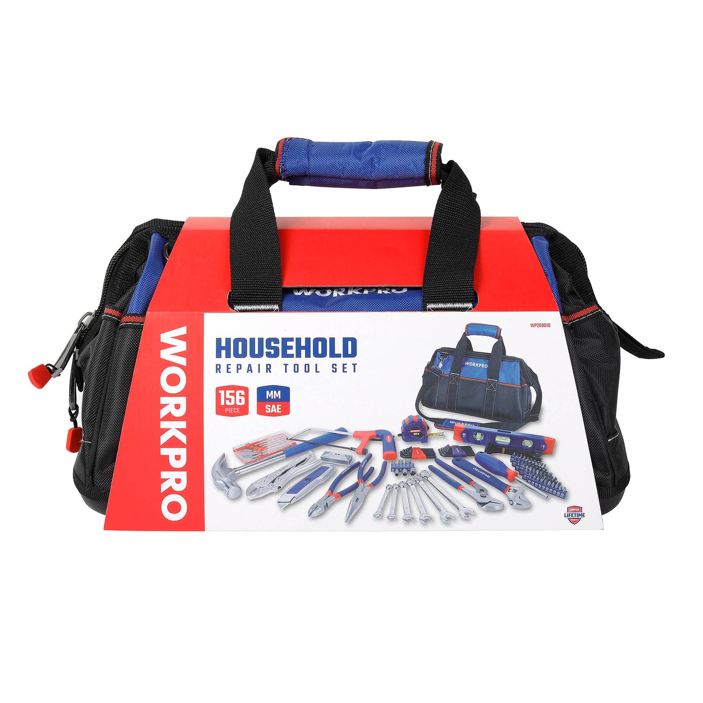WorkPro WP209010 Σετ Εργαλείων Χειρός 156 Τεμαχίων σε Σακίδιο