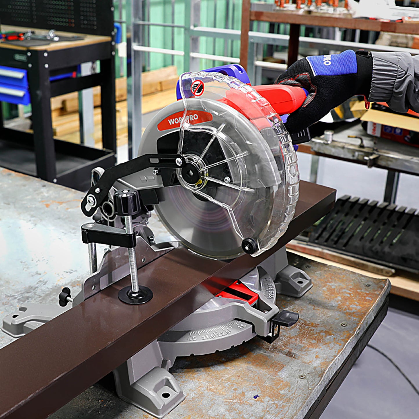 WorkPro WP480201 Φαλτσοπρίονο Σταθερό 1800W Φ255mm