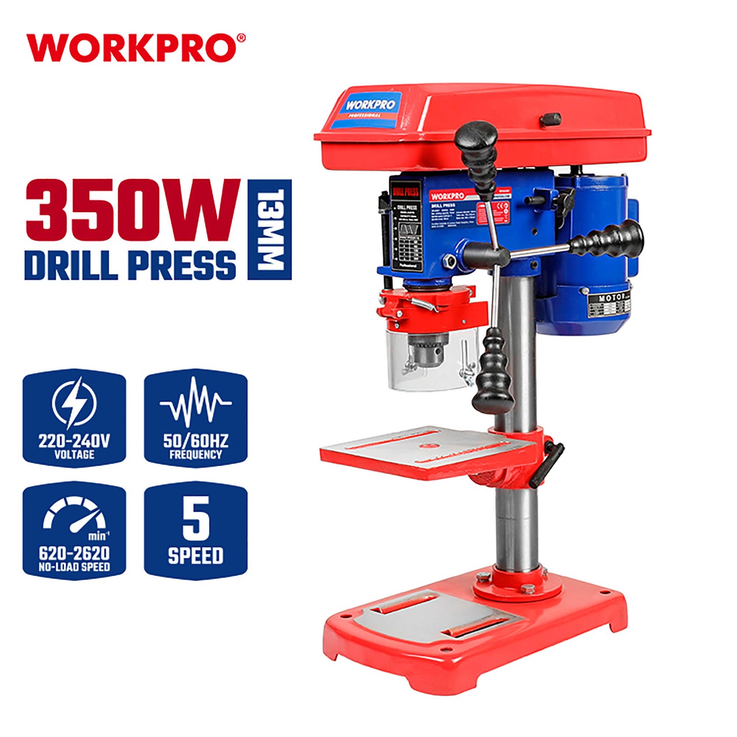 WorkPro WP483001 Δράπανο Κολωνάτο 350W