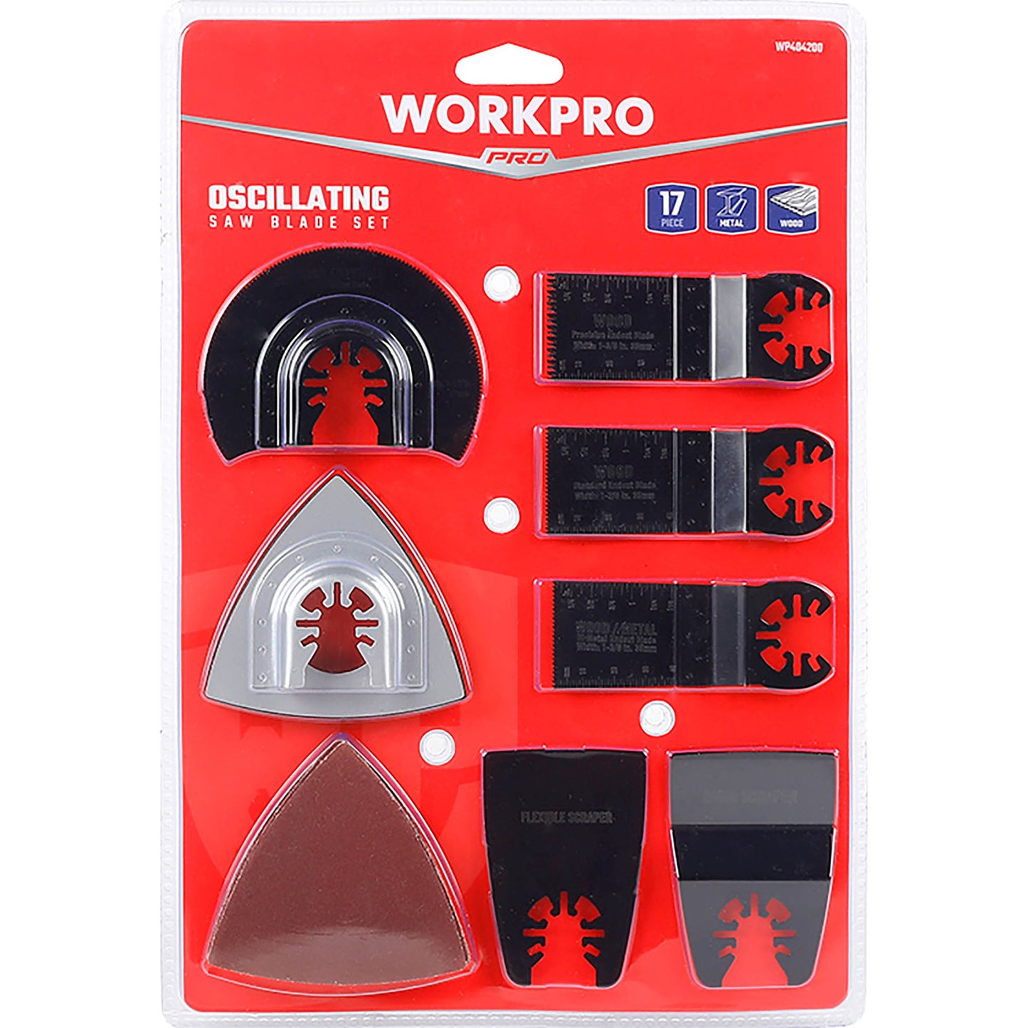 Workpro WP404200 Σετ Εξαρτημάτων Πολυεργαλείων Κοπής σε Κασετίνα 17 Τεμαχίων