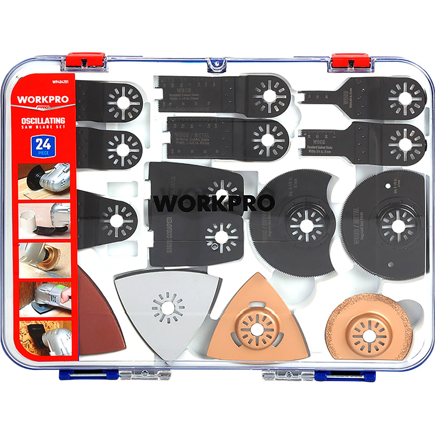 Workpro WP404201 Σετ Εξαρτημάτων Πολυεργαλείων Κοπής σε Κασετίνα 24 Τεμαχίων