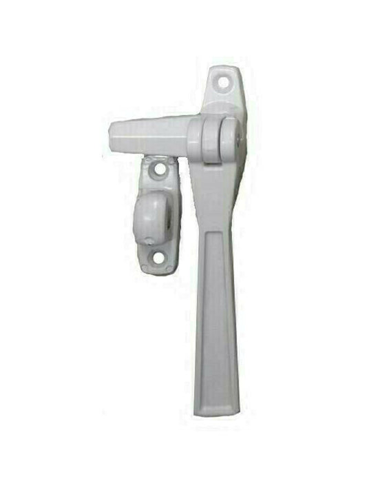 Νεοξάλ Χειρολαβή Παραθύρων Αλουμινίου Λευκή Περιστρεφόμενη 5*15cm (Κέντρα Βιδών 42mm)