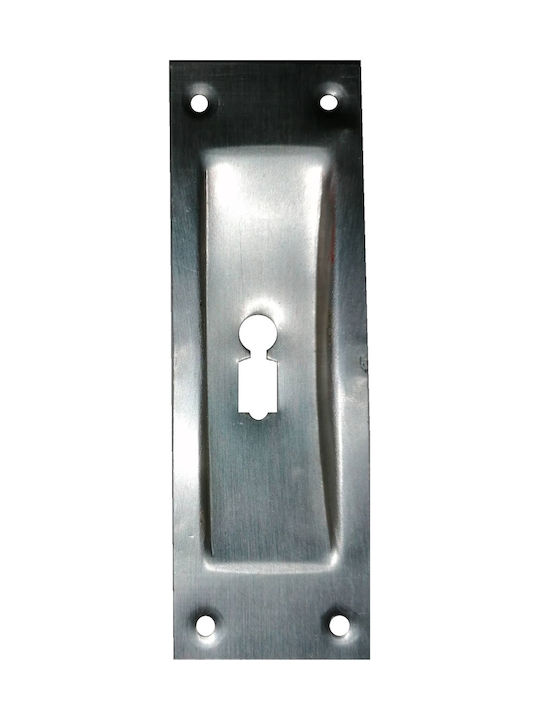 Χούφτα Οξάλ Αλουμινίου Ίσια Ασημί 38*120mm