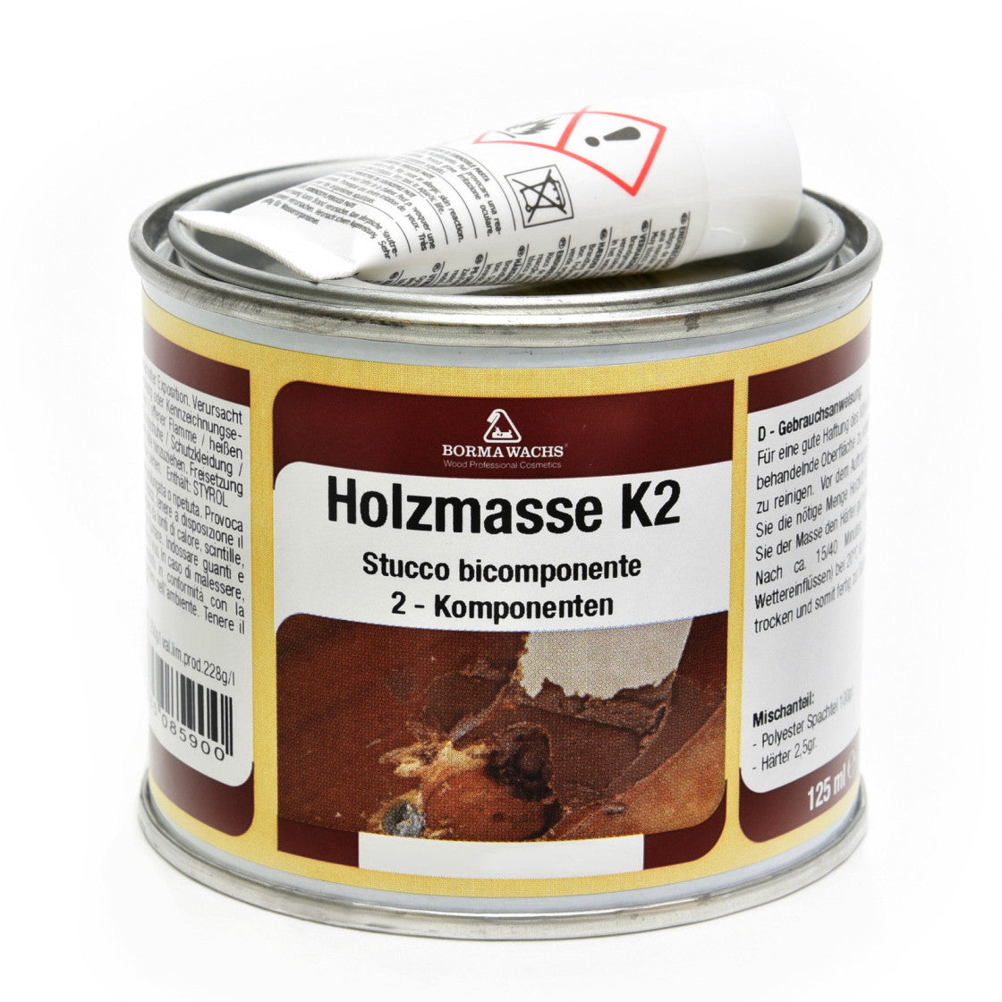 Borma Wachs Holzmasse K2 Πολυεστερικός Ξύλοστοκος με Πριονίδι 2 Συστατικών
