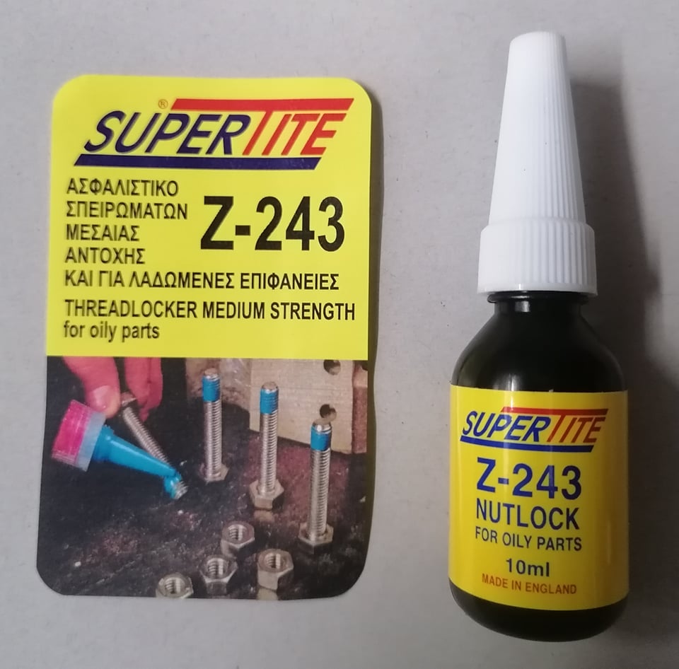 SuperTite Z-243 Ασφαλιστικό Σπειρωμάτων Μεσαίας Αντοχής και για Λαδωμένες Επιφάνειες 10ml 1