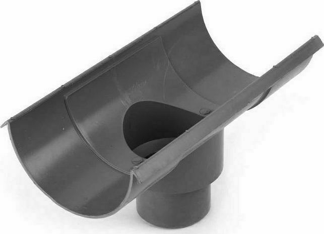 Fasoplast Εξαρτήματα Ανοιχτής Υδροροής (Λούκι) PVC Φ125 Γκρι