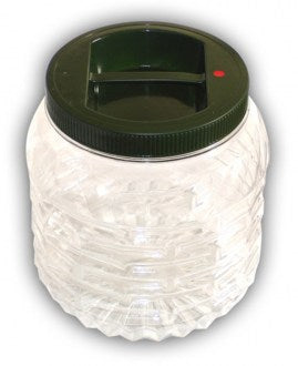 Βάζο για Ελιές Πλαστικό Διάφανο με Πράσινο Καπάκι
