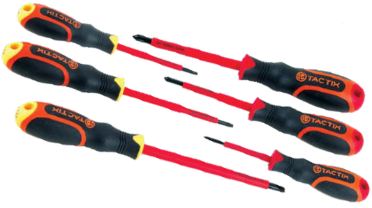Tactix 205601 Σετ Κατσαβίδια Ηλεκτρολόγων 1000V 6τμχ