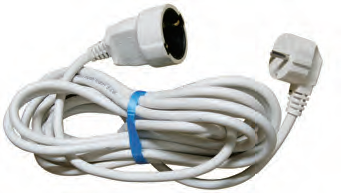 Χαραλαμπίδης Καλώδιο Προέκταση με Φις Σούκο Λευκό 3*1.5mm