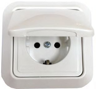 Aliberti Πρίζα Σούκο Χωνευτή Πλαστική Λευκή
