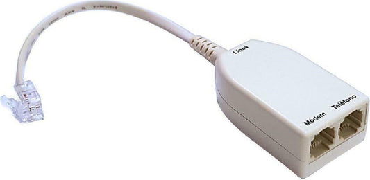 Splitter Τηλεφώνου Internet ADSL Πλαστικό Λευκό