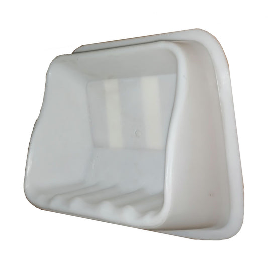 Σαπουνοθήκη Αυτοκόλλητη Πλαστική Λευκή (Βάθος*Πλάτος *Ύψος) (9.2*18*17.7cm)