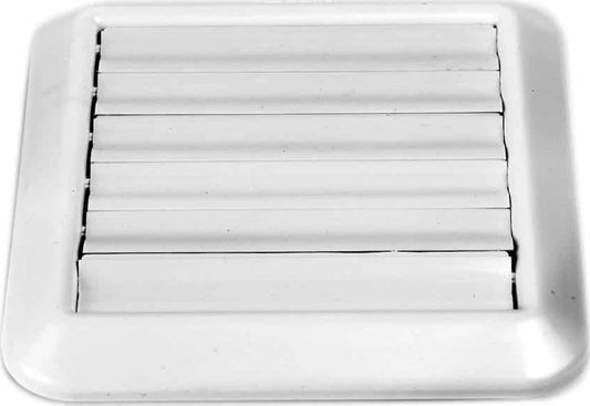 Περσίδα Απορροφητήρα Τετράγωνη Ανοιγώμενη Πλαστική Λευκή Φ100-Φ125