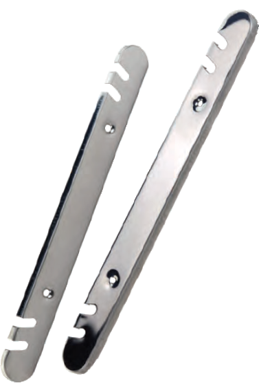 F.F.Group 37256 Στήριγμα Inox Διπλό Συρμάτινης Πιατοθήκης Ασημί ( 1τμχ)