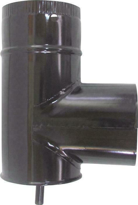 Ταφ με Χωνάκι Σωλήνα (Μπουριού) Εμαγιέ Μαύρο Φ120