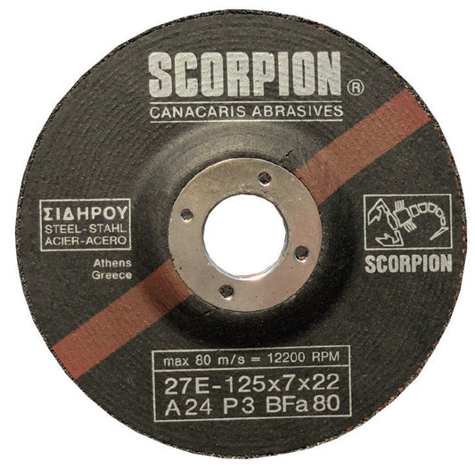 Scorpion Δίσκος Λειάνσεως Μετάλλου με Κούρμπα Φ180*7mm