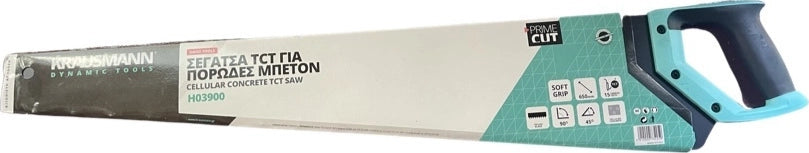 Krausmann H03900 Σεγάτσα TCT για Πορώδες Μπετόν Τεφλόν Λάμα και Αντιολισθητική Λαβή 15 Δόντια 650mm