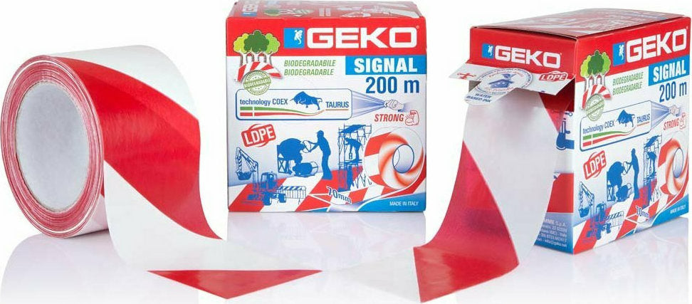 Geko Ταινία Σημάνσεως Χωρίς Κόλλα 70mm 200m