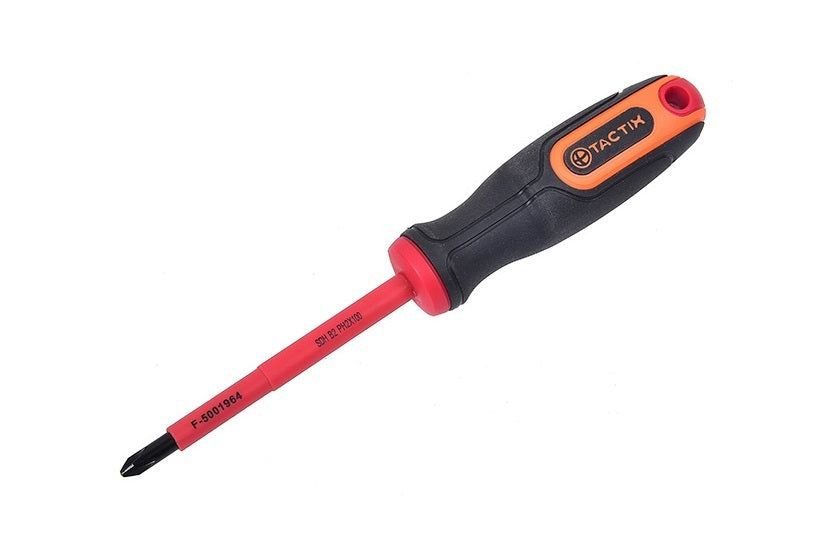 Tactix 205515 Κατσαβίδι Σταυρού PH2x100mm με Μόνωση VDE 1000V