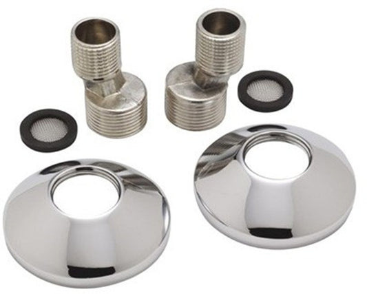 Ροζέτες Νίκελ & Ορειχάλκινα Ζήτα-Σίγμα Μπαταριών 1/2"-3/4" (Σετ 2 τμχ)