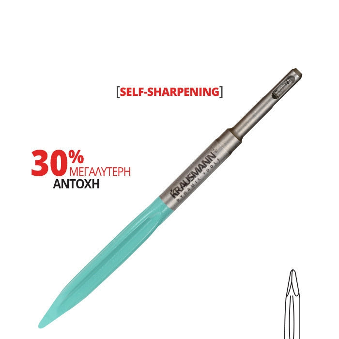 Krausmann AC13382 Βελόνι SDS-PLUS με Ραβδώσεις και Φινίρισμα Αμμοβολής 250mm