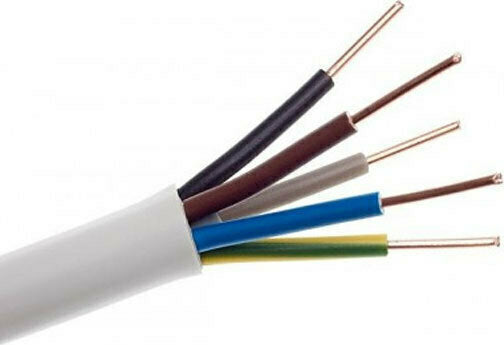 Καλώδιο ΝΥΜ Μονόκλωνο Λευκό (Τρέχον Μέτρο)